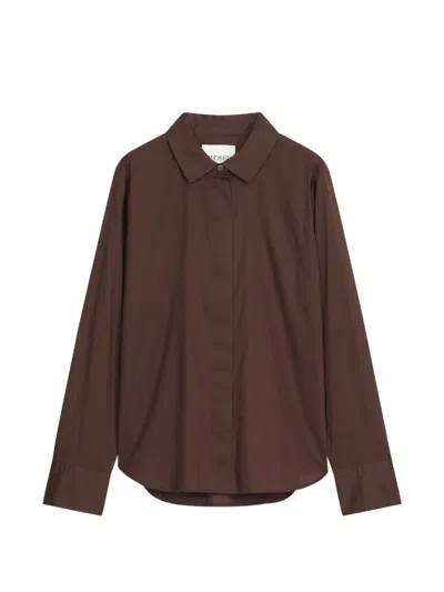 Closed Buttoned Classic Shirt In Burgundy