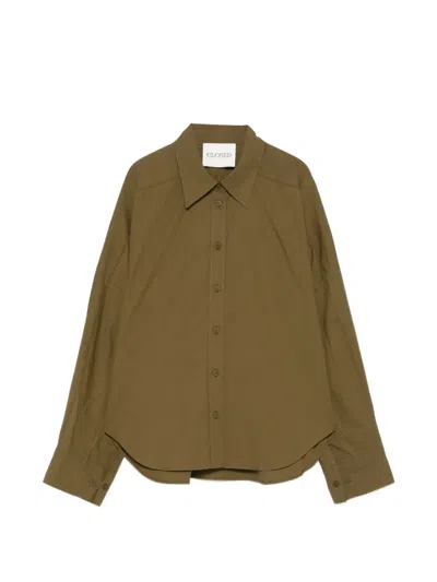 Closed Buttoned Shirt In Brown