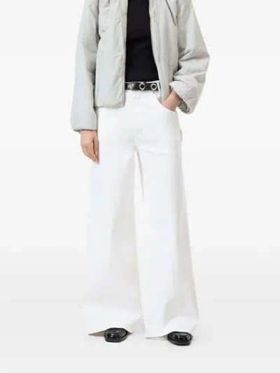 Closed Buttoned Wide-leg Jeans In White