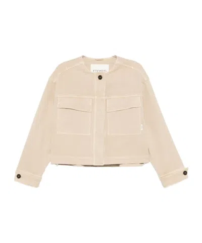 CLOSED BUTTON-UP FLAP-POCKET JACKET