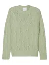 Closed Cable-knit Sweater In Green