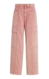 Closed Cali Rigid Mid-rise Cargo Jeans In Pink