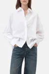Closed Cape Blouse In White In White