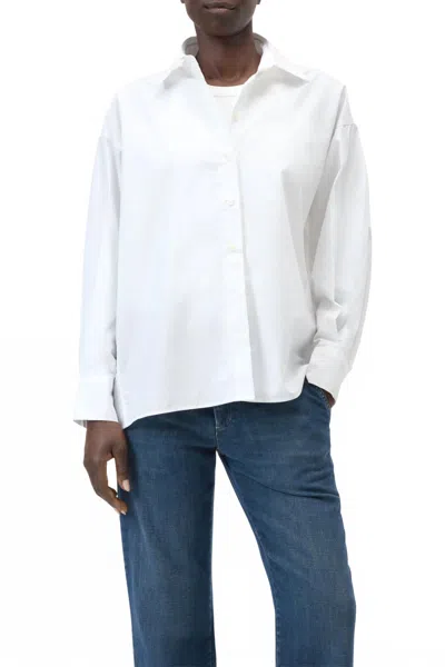Closed Cape Shirt In White