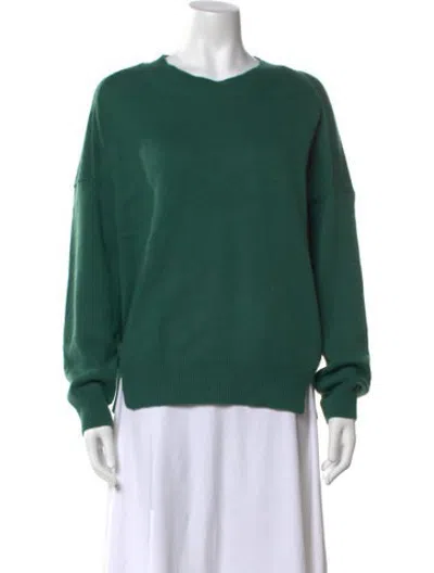Pre-owned Closed Cashmere Crew Neck Sweater In Green