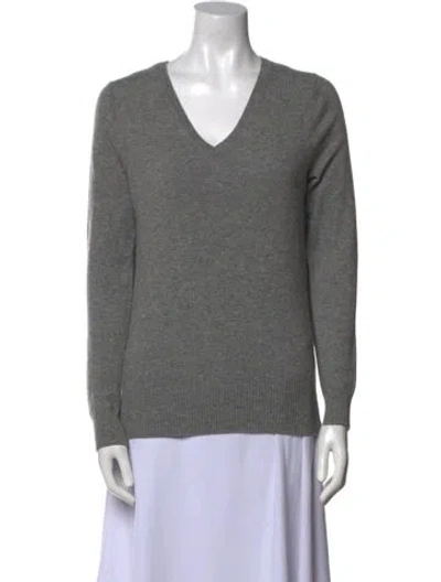 Pre-owned Closed Cashmere V-neck Sweater In Gray