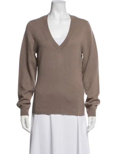 Pre-owned Closed Cashmere V-neck Sweater In Grey
