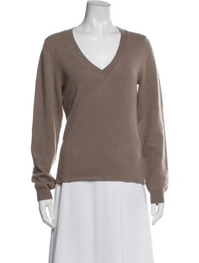 Pre-owned Closed Cashmere V-neck Top In Brown