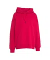 Closed Casual Oversized Hoodie With Adjustable Drawstring And Heritage Print In Red