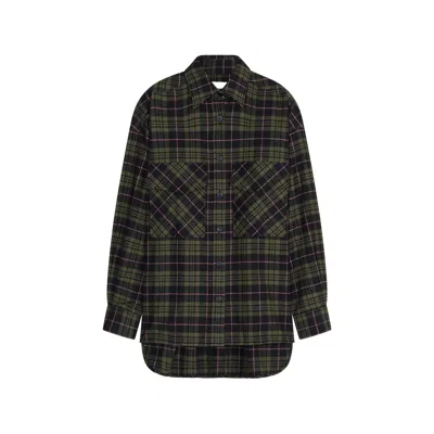 CLOSED CHECK-PATTERN OVERSIZED SHIRT