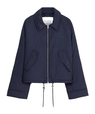 Closed Chest-logo Jacket In Black