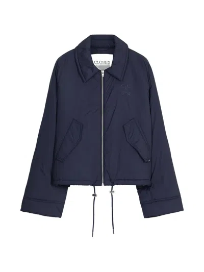 Closed Chest-logo Jacket In Blue