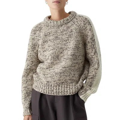 Closed Chunky Crew Neck Sweater In Nude In Gray