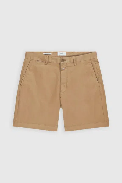 Closed Classic Chino Shorts In Nutmeg In Multi