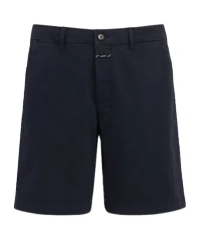Closed Classic Cotton Blend Chino Shorts In Black