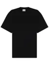 Closed Regular Fit Crew Neck Short Sleeve T Shirt In Black