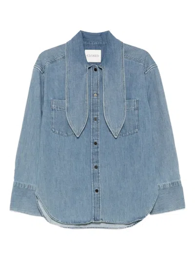 Closed Collared Denim Shirt In Blue