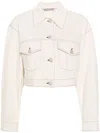 Closed Contrast-stitching Denim Jacket In Neutrals