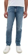 Closed Cooper True Mid-rise Straight-leg Jeans In Mid Blue
