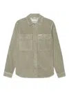 Closed Corduroy Pocket Shirt In Green