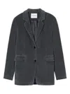 Closed Corduroy Three-button Blazer In Gray