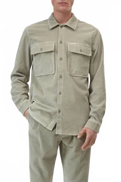 Closed Corduroy Utility Shirt In Lichen Green In Neutral