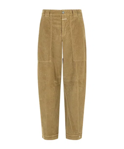 Closed Corduroy Utility Trousers In Brown