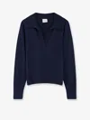 Closed Cotton And Cashmere Blend Sweater In Blue