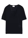 Closed Cotton And Linen V-necked T-shirt