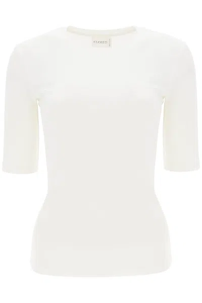 Closed Cotton & Modal T-shirt In White