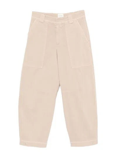 Closed Cotton Barrel Jeans In Beige