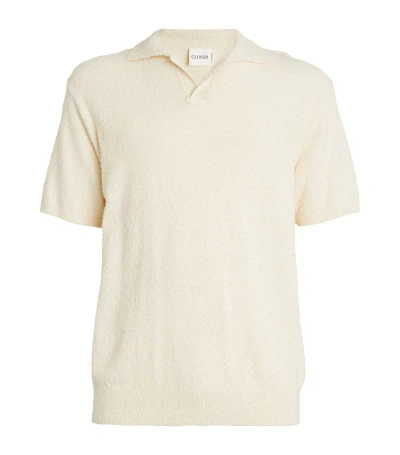 Closed Cotton-blend Polo Shirt In Ivory
