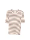 Closed Cotton Blend Striped T-shirt In Multi
