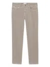 Closed Cotton-blend Trousers In Neutral