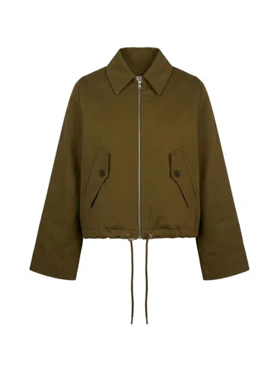 Closed Cotton Blouson Jacket In Green