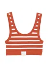 Closed Cotton Bralette Bra In Red