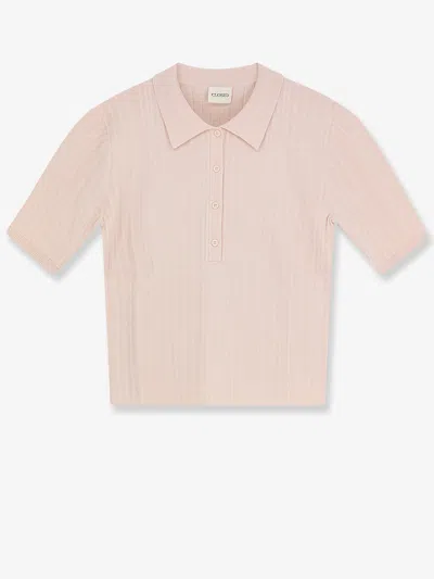 Closed Cotton, Cashmere And Wool Polo Shirt In Pink