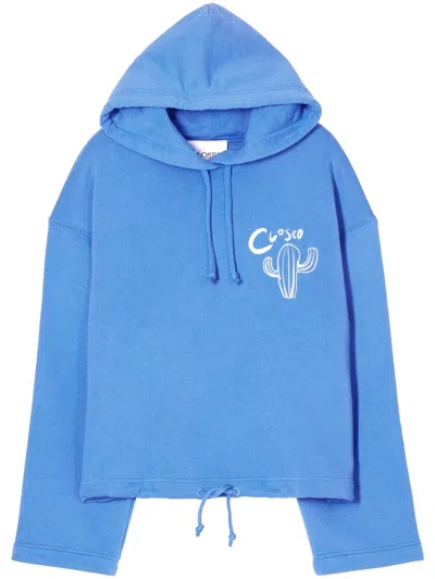 Closed Cotton Hoodie In Blue