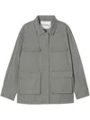 Closed Cotton Jacket In 绿色