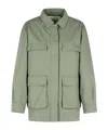Closed Cotton Jacket In Green