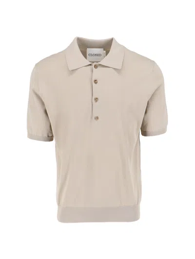 Closed Cotton Polo Shirt In Beige
