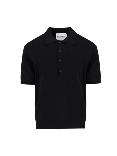 Closed Cotton Polo Shirt In Black  