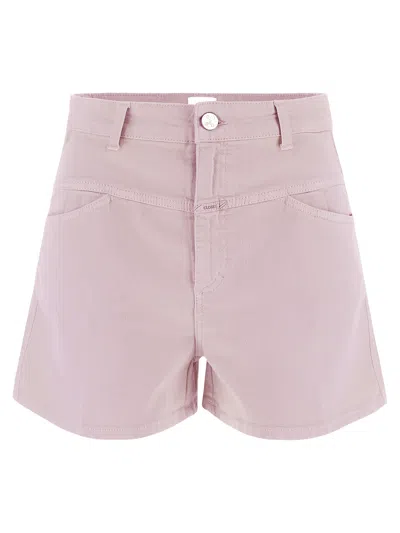 Closed Cotton Shorts In Pink