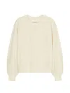 Closed Beige Solid Crew Neck Sweatshirt In Sand