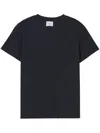 Closed Turn Up Organic-cotton T-shirt In Schwarz