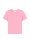 Closed Pink Solid Crew Neck T-shirt In Pink