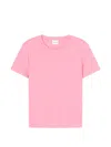 Closed Pink Solid Crew Neck T-shirt In Pink