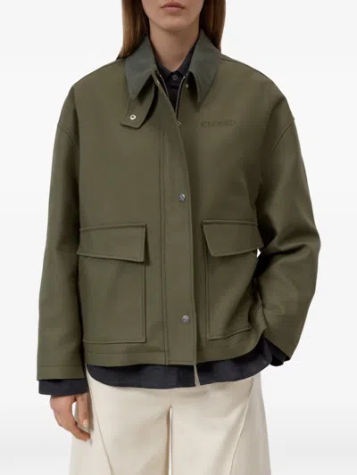 Closed Country Cotton-twill Jacket In Green