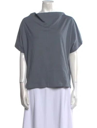 Pre-owned Closed Cowl Neck Short Sleeve T-shirt W/ Tags In Blue