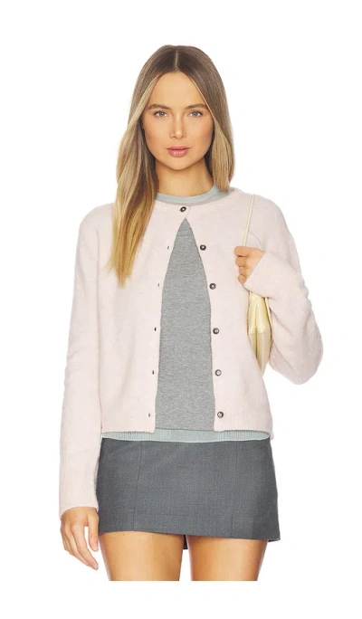 Closed Crew Neck Cardigan In Pink